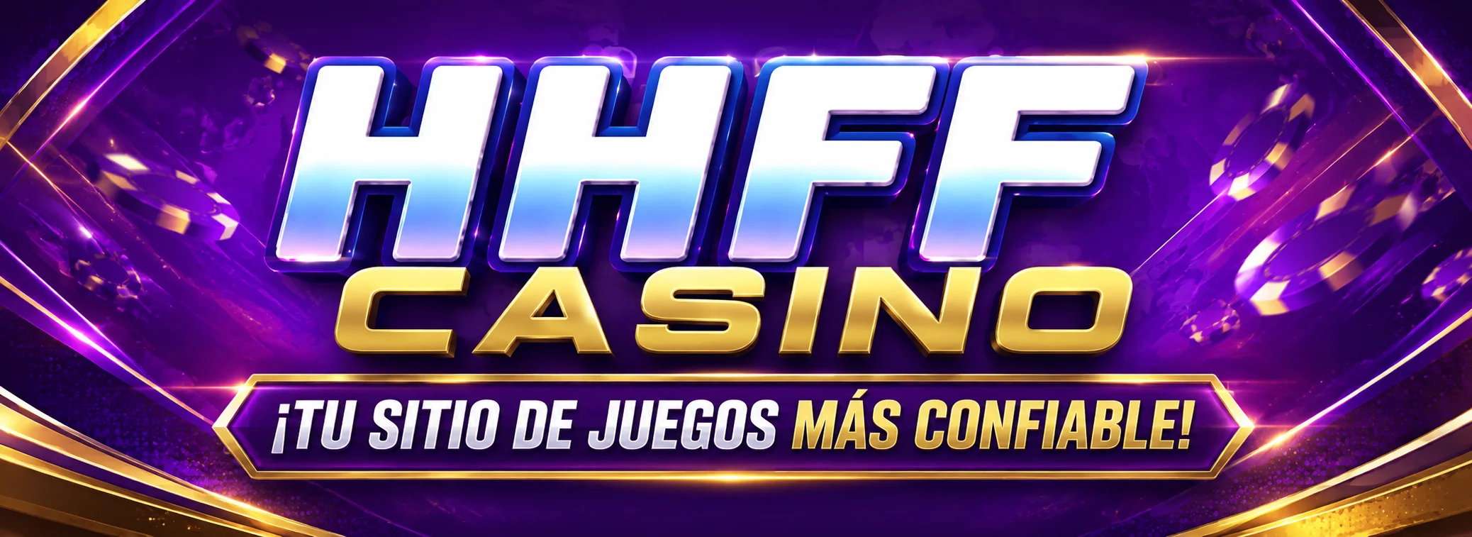 Banner de HHFF Casino con la corona dorada, el bono de $500 MXN gratis y torneos de tragamonedas